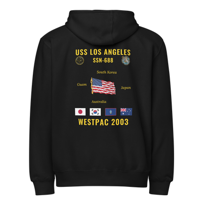 USS Los Angeles (SSN-688) 2003 WestPac Cruise Zip Hoodie