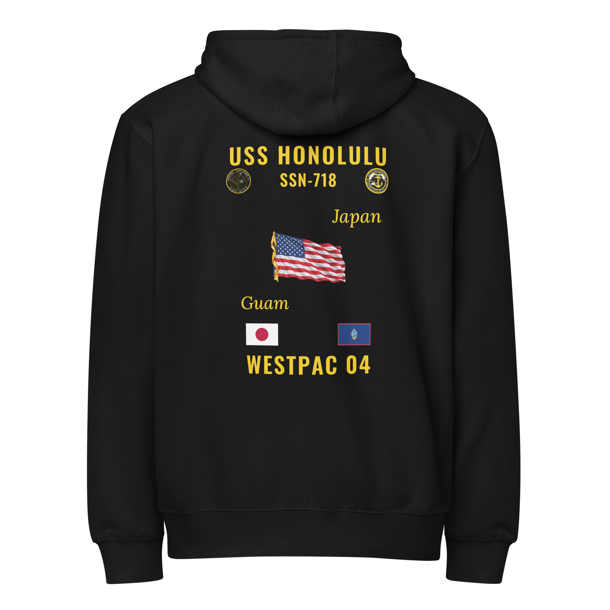 USS Honolulu (SSN-718) 2004 WestPac Cruise Zip Hoodie