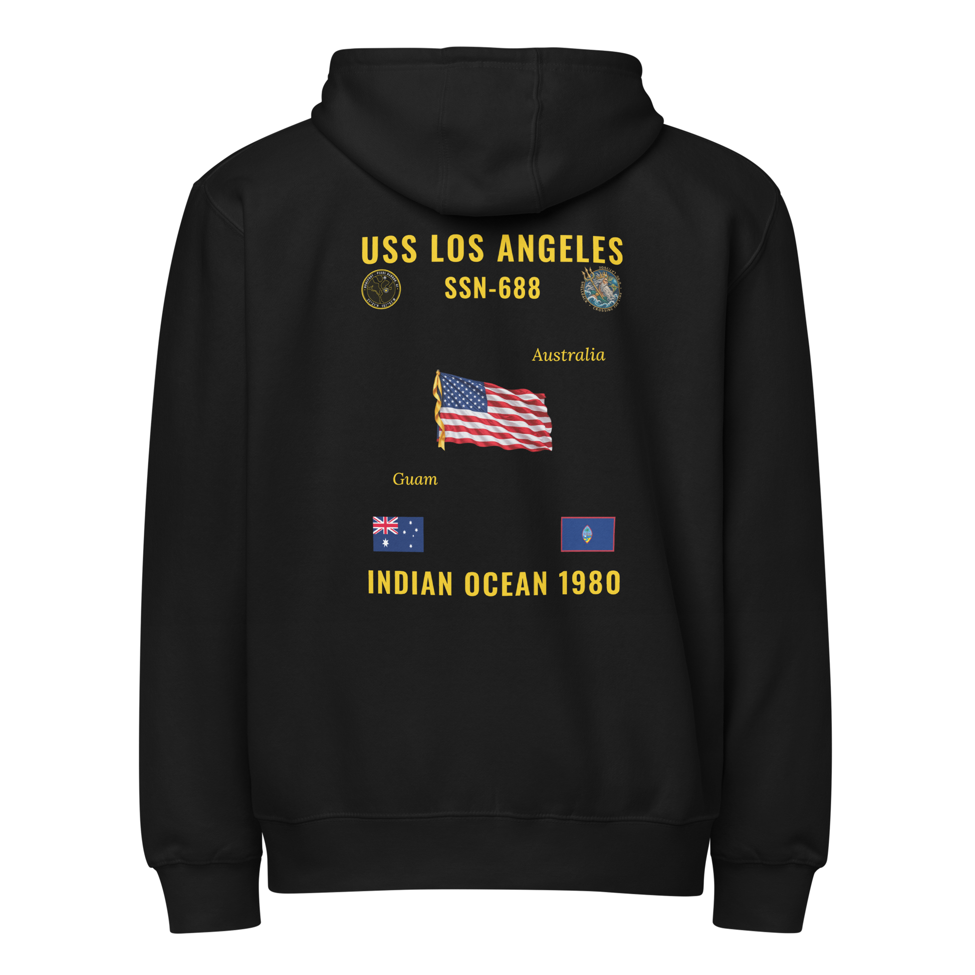 USS Los Angeles (SSN-688) 1980 Indian Ocean Cruise Zip Hoodie