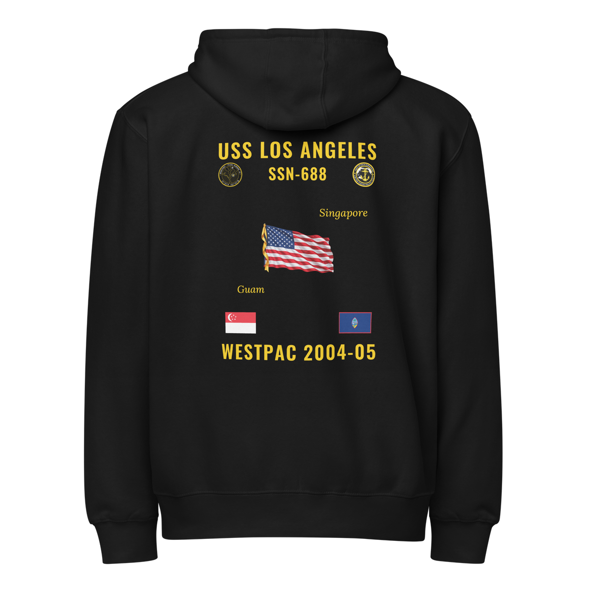 USS Los Angeles (SSN-688) 2004-05 WestPac Cruise Zip Hoodie
