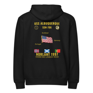 USS Albuquerque (SSN-706) 1997 NORLANT Cruise Zip Hoodie