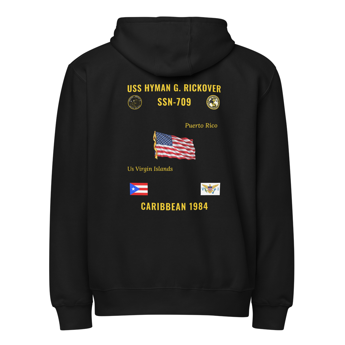 USS Hyman G. Rickover (SSN-709) 1984 Caribbean Cruise Zip Hoodie