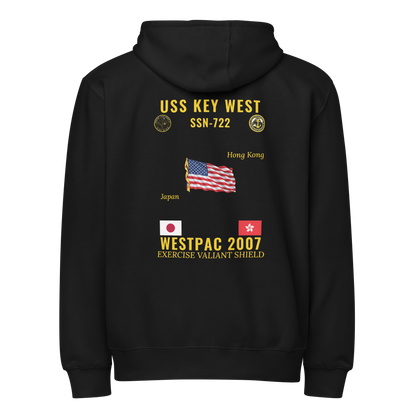 USS Key West (SSN-722) 2007 WestPac Cruise Zip Hoodie