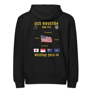 USS Houston (SSN-713) 2013-14 WestPac Cruise Zip Hoodie