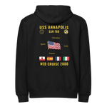 USS Annapolis (SSN-760) 2000 Med Cruise Zip Hoodie