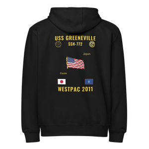 USS Greeneville (SSN-772) 2011 WestPac Cruise Zip Hoodie