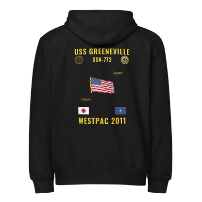 USS Greeneville (SSN-772) 2011 WestPac Cruise Zip Hoodie