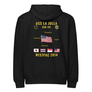 USS La Jolla (SSN-701) 2014 WestPac Cruise Zip Hoodie