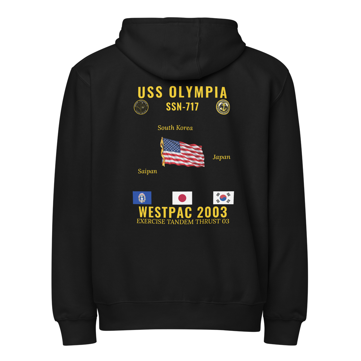 USS Olympia (SSN-717) 2003 WestPac Cruise Zip Hoodie