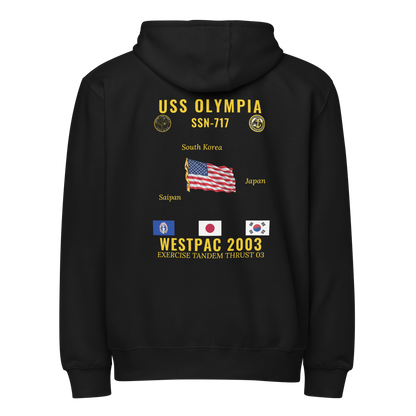 USS Olympia (SSN-717) 2003 WestPac Cruise Zip Hoodie