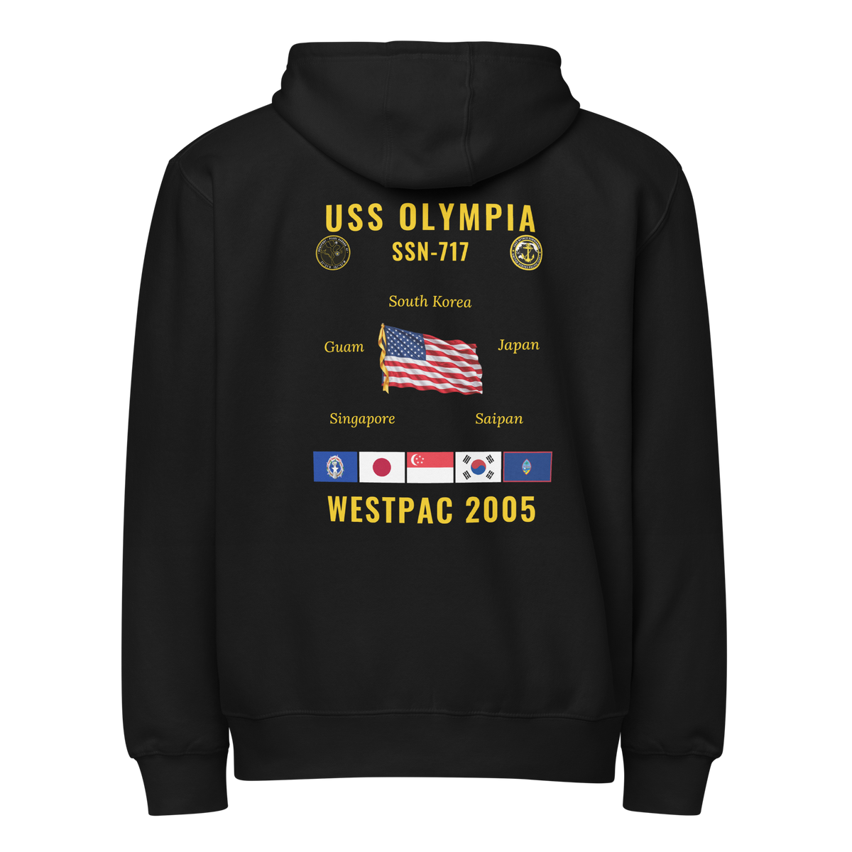 USS Olympia (SSN-717) 2005 WestPac Cruise Zip Hoodie