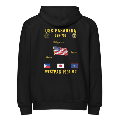 USS Pasadena (SSN-752) 1991-92 WestPac Cruise Zip Hoodie