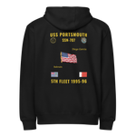 USS Portsmouth (SSN-707) 1995-96 5th Fleet Cruise Zip Hoodie