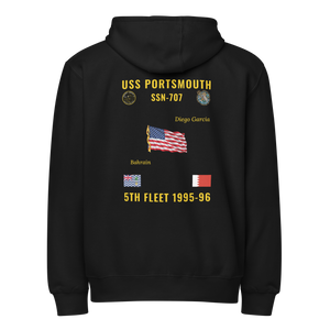 USS Portsmouth (SSN-707) 1995-96 5th Fleet Cruise Zip Hoodie