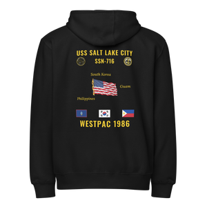 USS Salt Lake City (SSN-716) 1986 WestPac Cruise Zip Hoodie