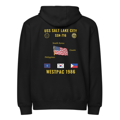 USS Salt Lake City (SSN-716) 1986 WestPac Cruise Zip Hoodie
