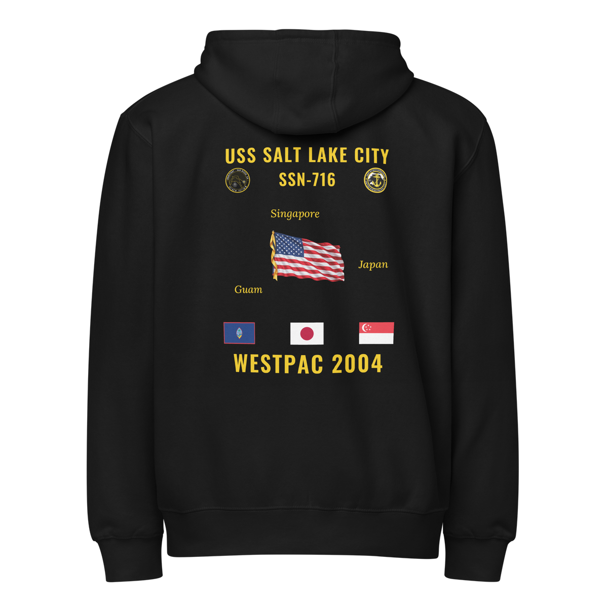 USS Salt Lake City (SSN-716) 2004 WestPac Cruise Zip Hoodie