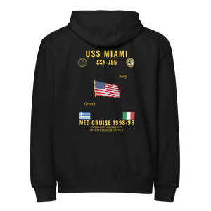 USS Miami (SSN-755) 1998-99 Med Cruise Zip Hoodie