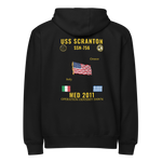 USS Scranton (SSN-756) 2011 Med Cruise Zip Hoodie