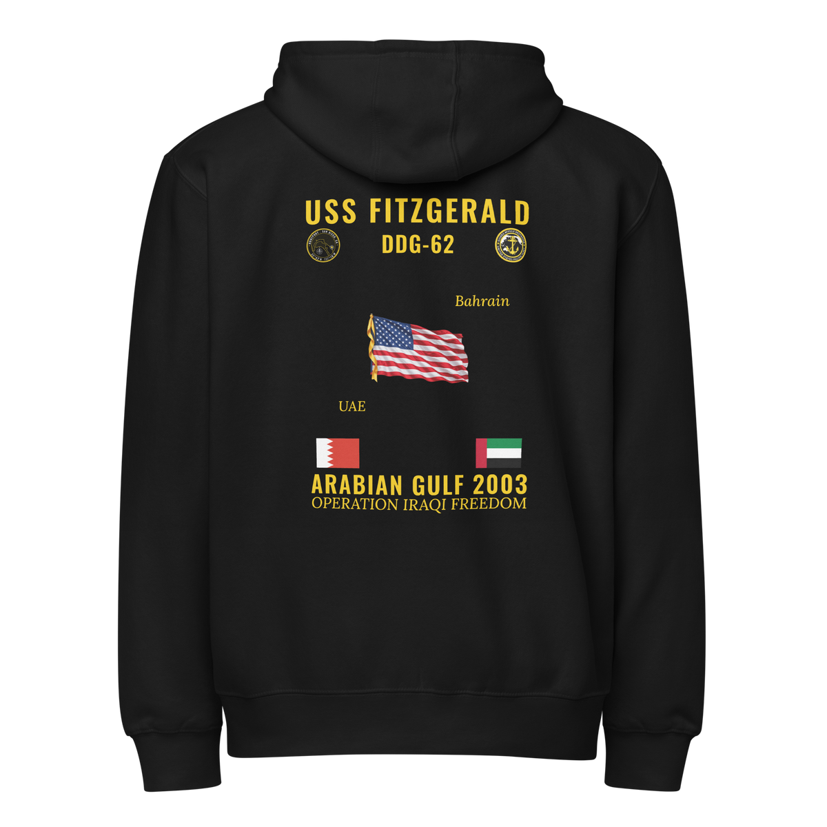 USS Fitzgerald (DDG-62) 2003 Arabian Gulf Cruise Zip Hoodie