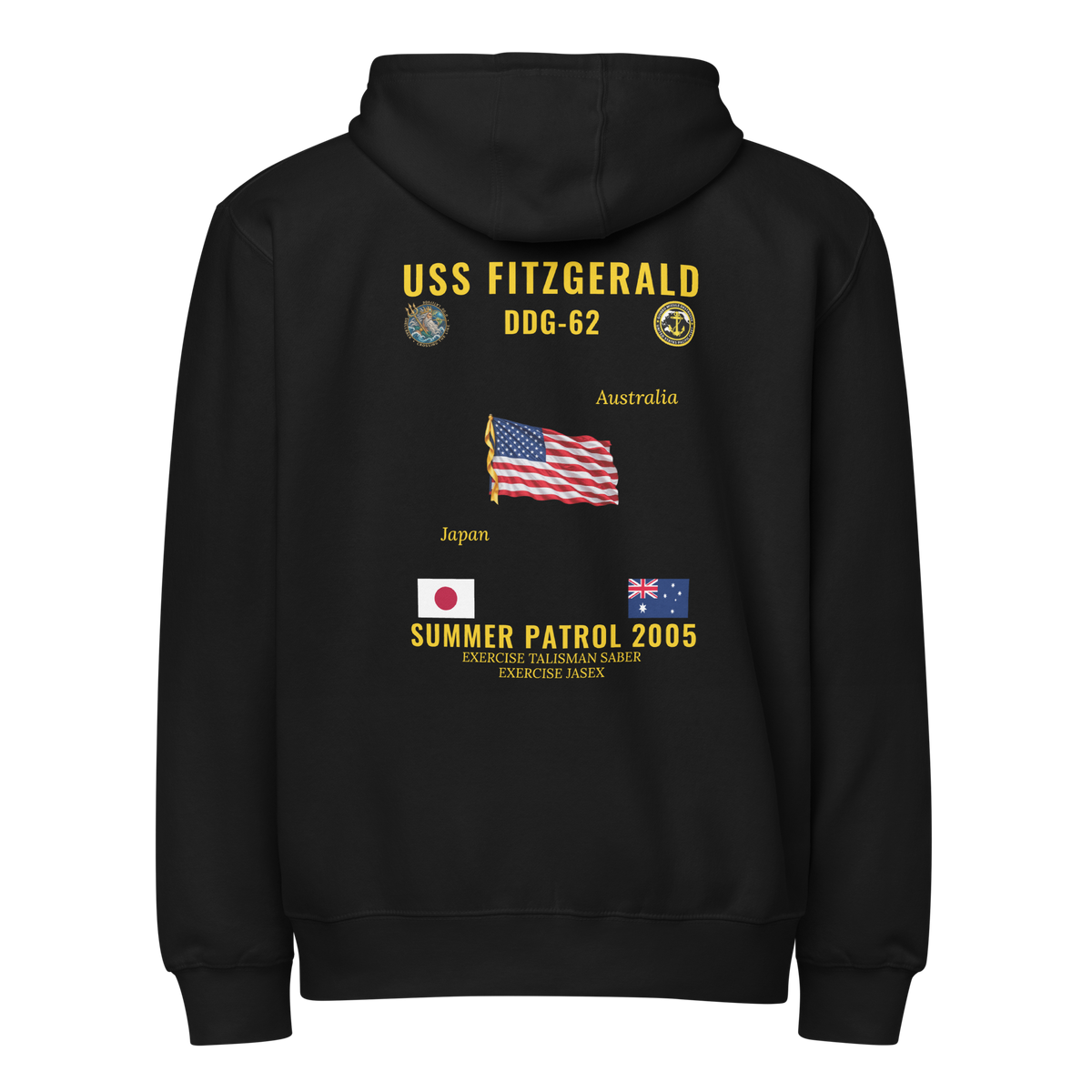 USS Fitzgerald (DDG-62) 2005 Summer Patrol Cruise Zip Hoodie