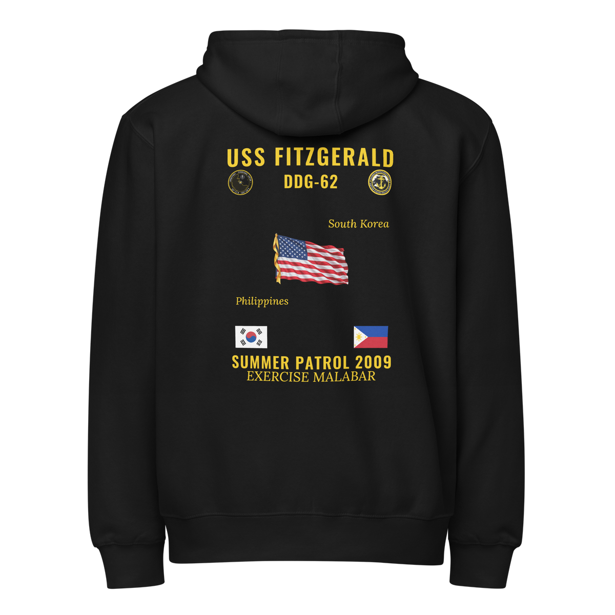 USS Fitzgerald (DDG-62) 2009 Summer Patrol Cruise Zip Hoodie