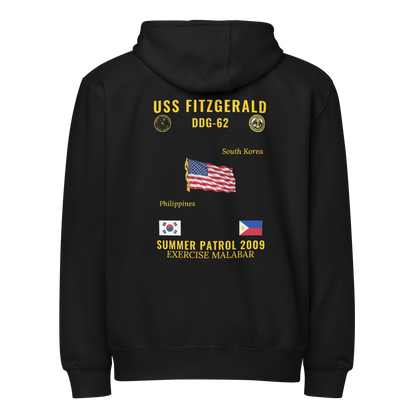 USS Fitzgerald (DDG-62) 2009 Summer Patrol Cruise Zip Hoodie
