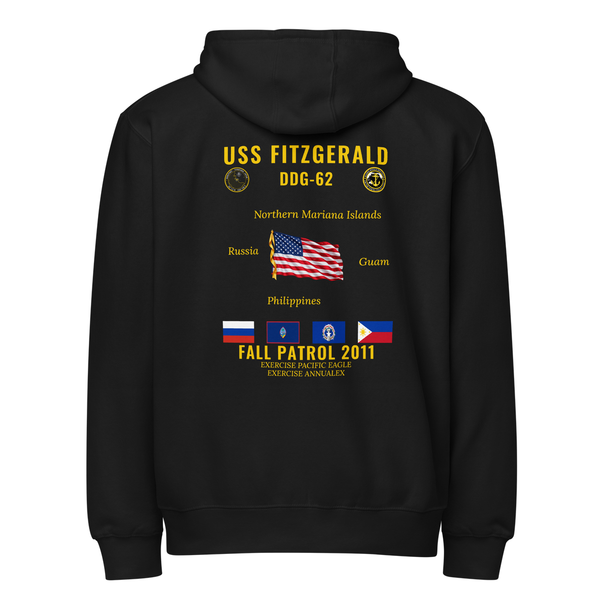 USS Fitzgerald (DDG-62) 2011 Fall Patrol Cruise Zip Hoodie