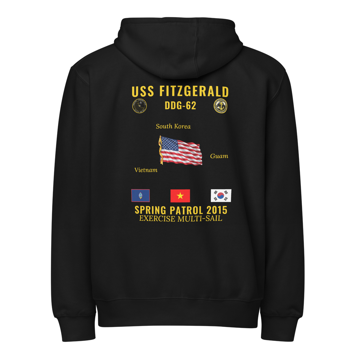 USS Fitzgerald (DDG-62) 2015 Spring Patrol Cruise Zip Hoodie