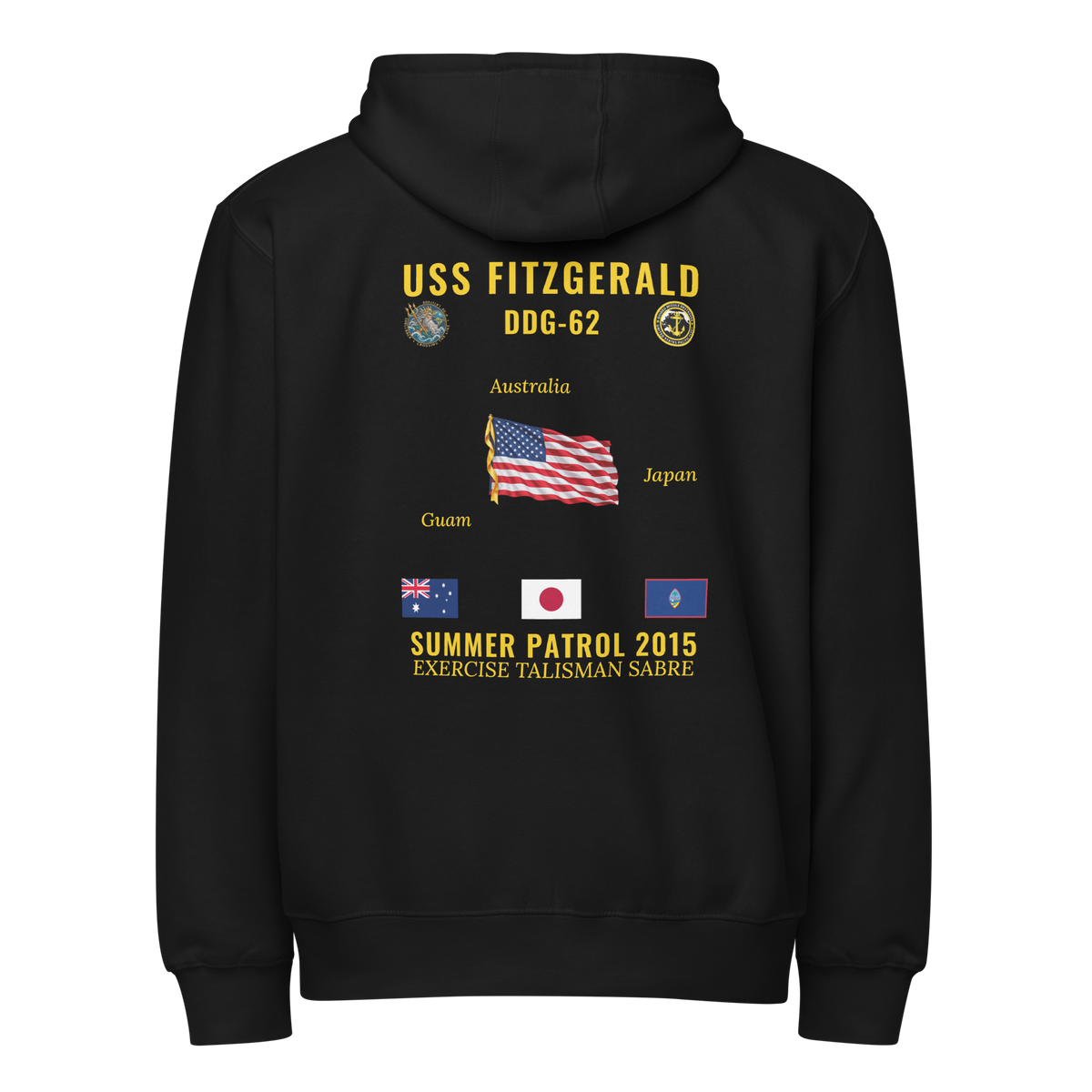 USS Fitzgerald (DDG-62) 2015 Summer Patrol Cruise Zip Hoodie