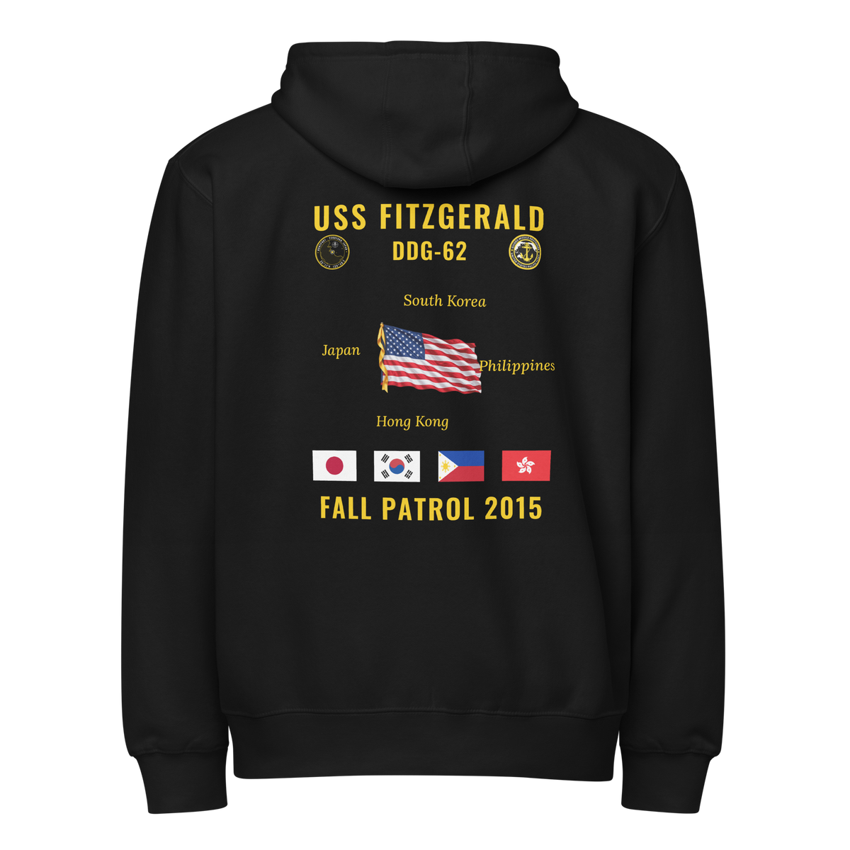 USS Fitzgerald (DDG-62) 2015 Fall Patrol Cruise Zip Hoodie