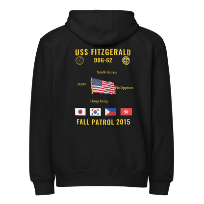 USS Fitzgerald (DDG-62) 2015 Fall Patrol Cruise Zip Hoodie
