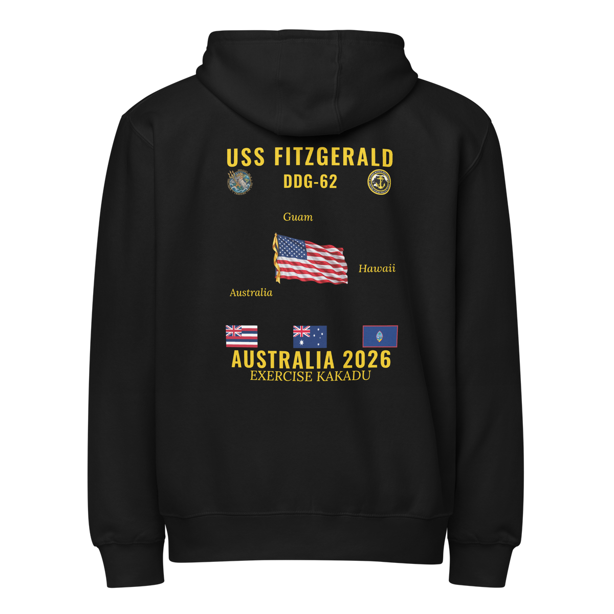 USS Fitzgerald (DDG-62) 2026 Australia Cruise Zip Hoodie