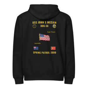 USS John S McCain (DDG-56) 2000 Spring Patrol Cruise Zip Hoodie