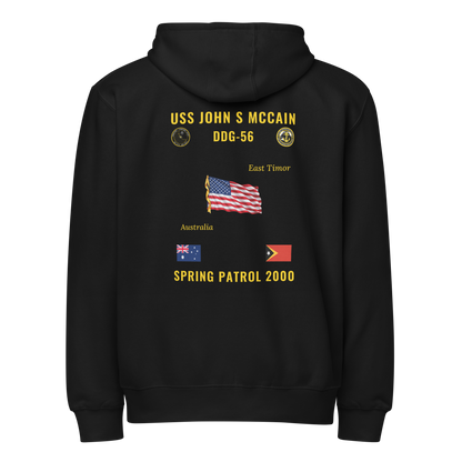 USS John S McCain (DDG-56) 2000 Spring Patrol Cruise Zip Hoodie