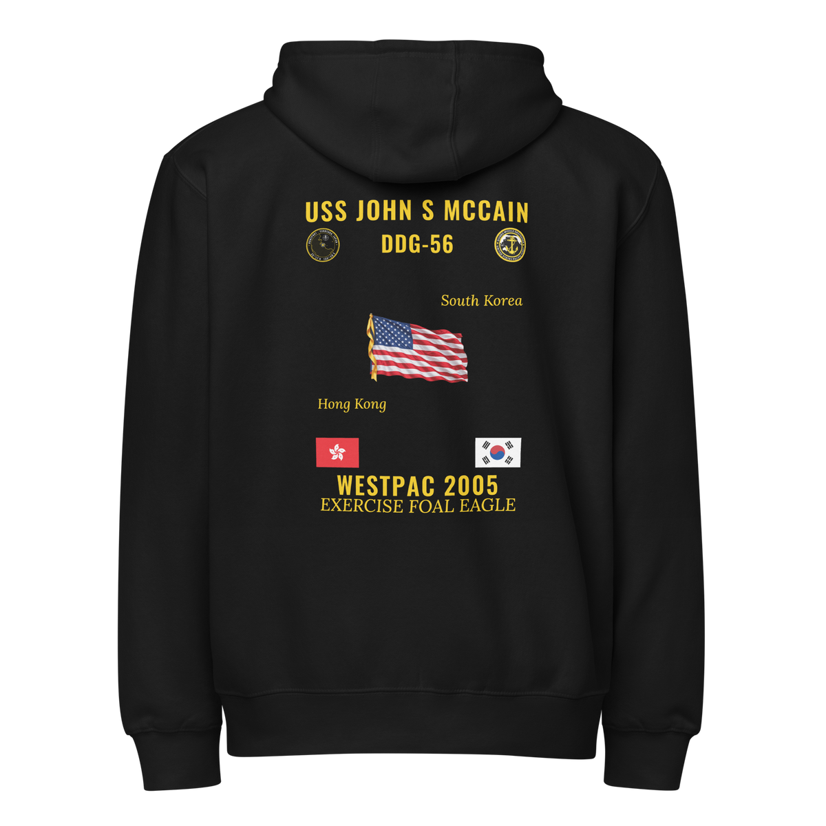 USS John S McCain (DDG-56) 2005 WestPac Cruise Zip Hoodie