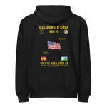 USS Donald Cook (DDG-75) 2009-10 Gulf Of Aden Cruise Zip Hoodie