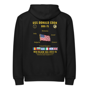 USS Donald Cook (DDG-75) 2014-15 Med/Black Sea Cruise Zip Hoodie