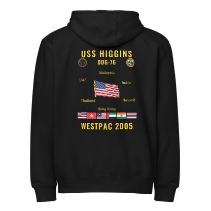 USS Higgins (DDG-76) 2005 WestPac Cruise Zip Hoodie