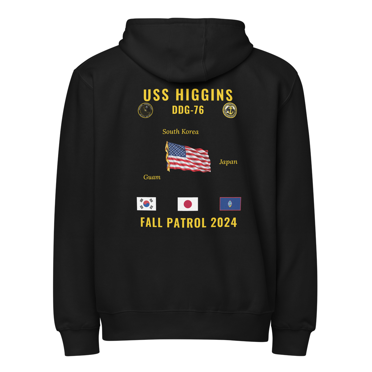 USS Higgins (DDG-76) 2024 Fall Patrol Cruise Zip Hoodie