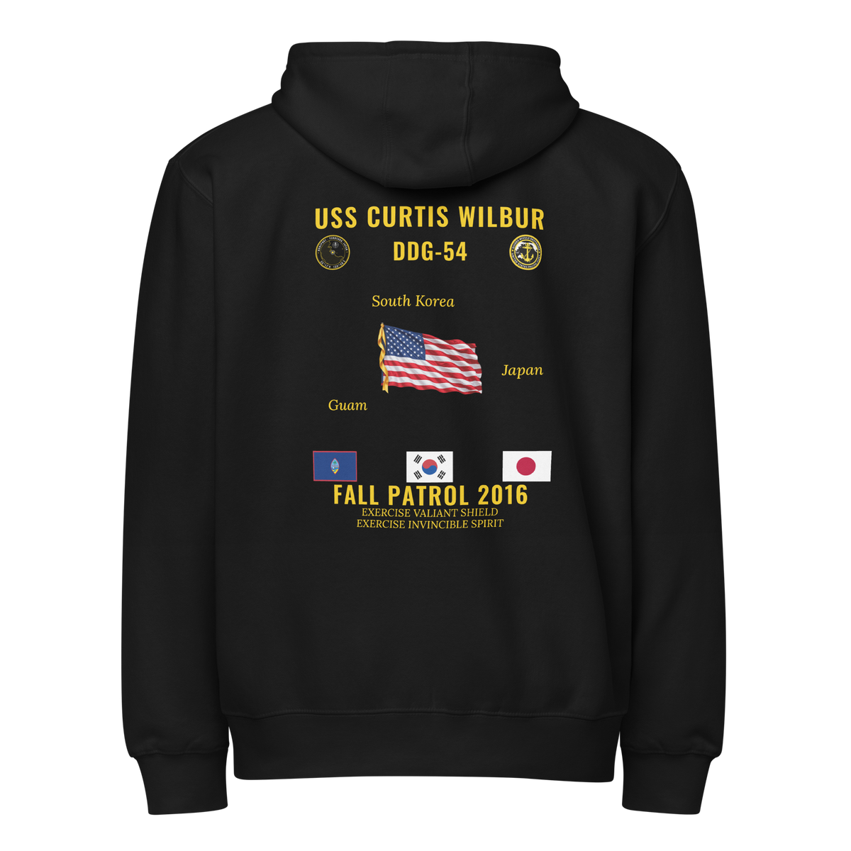 USS Curtis Wilbur (DDG-54) 2016 Fall Patrol Cruise Zip Hoodie