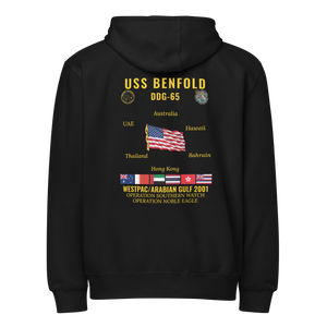 USS Benfold (DDG-65) 2001 WestPac/Arabian Gulf Cruise Zip Hoodie