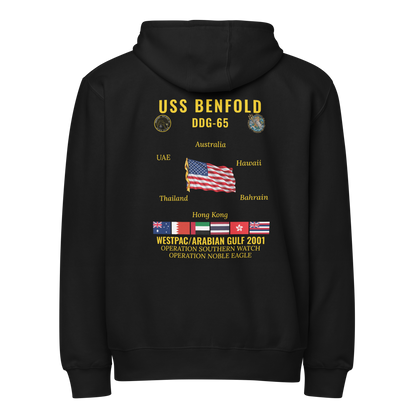 USS Benfold (DDG-65) 2001 WestPac/Arabian Gulf Cruise Zip Hoodie