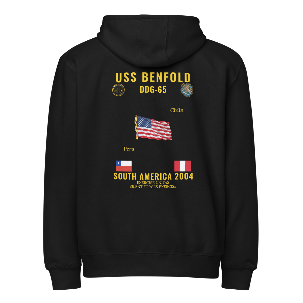 USS Benfold (DDG-65) 2004 South America Cruise Zip Hoodie