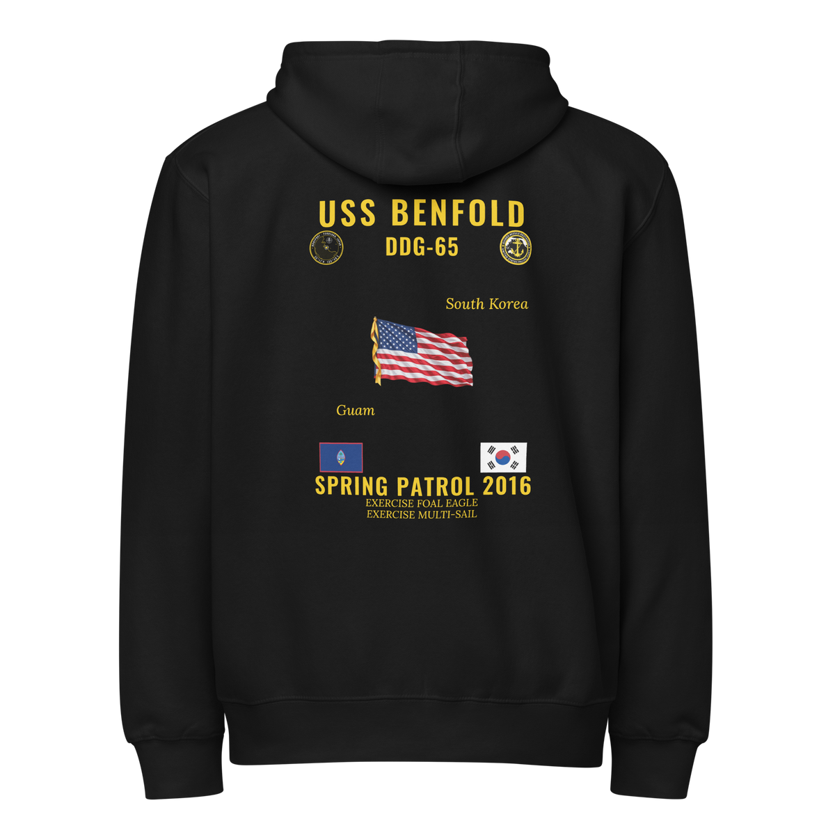 USS Benfold (DDG-65) 2016 Spring Patrol Cruise Zip Hoodie