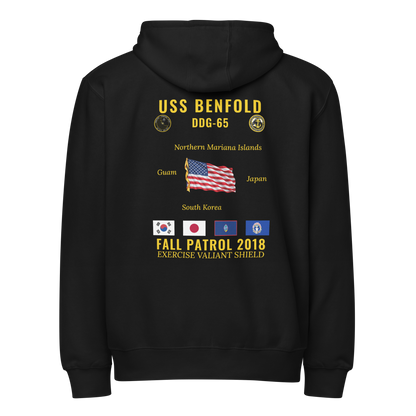 USS Benfold (DDG-65) 2018 Fall Patrol Cruise Zip Hoodie