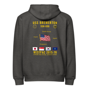 USS Bremerton (SSN-698) 2015-16 WestPac Cruise Zip Hoodie