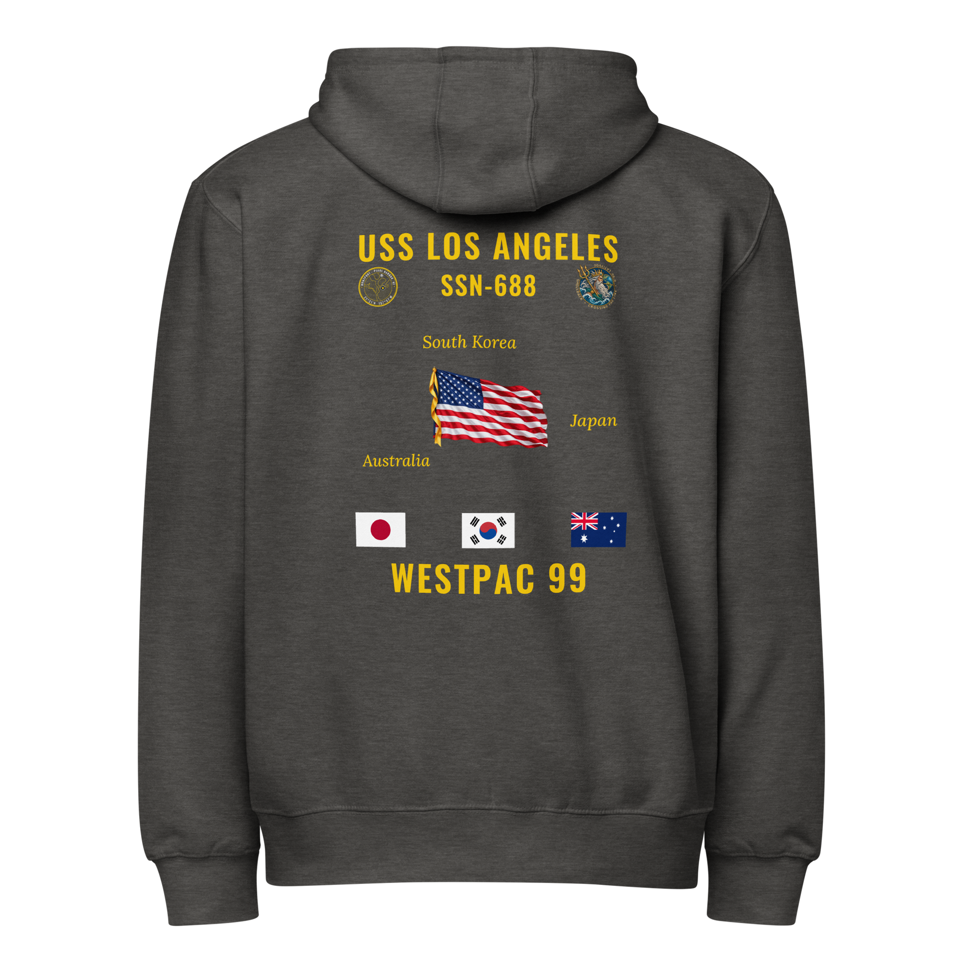 USS Los Angeles (SSN-688) 1999 WestPac Cruise Zip Hoodie