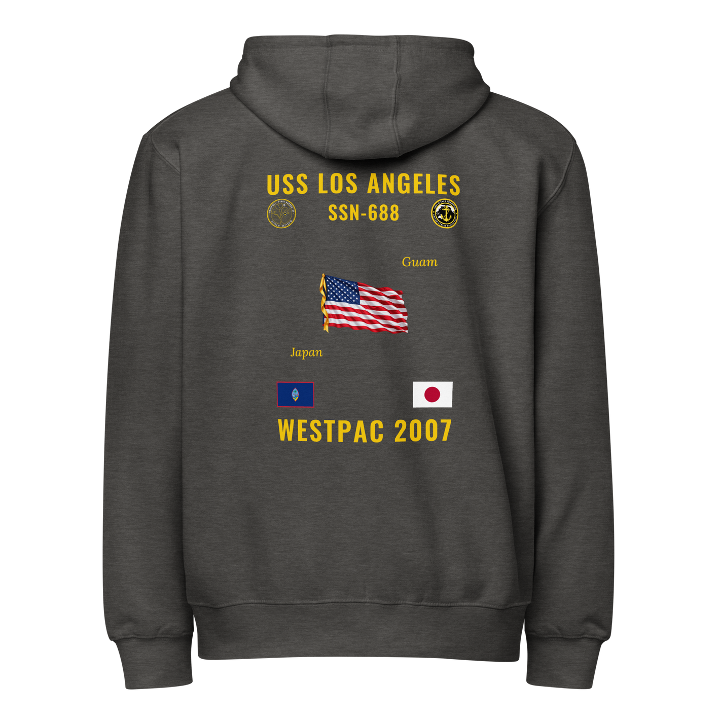 USS Los Angeles (SSN-688) 2007 WestPac Cruise Zip Hoodie