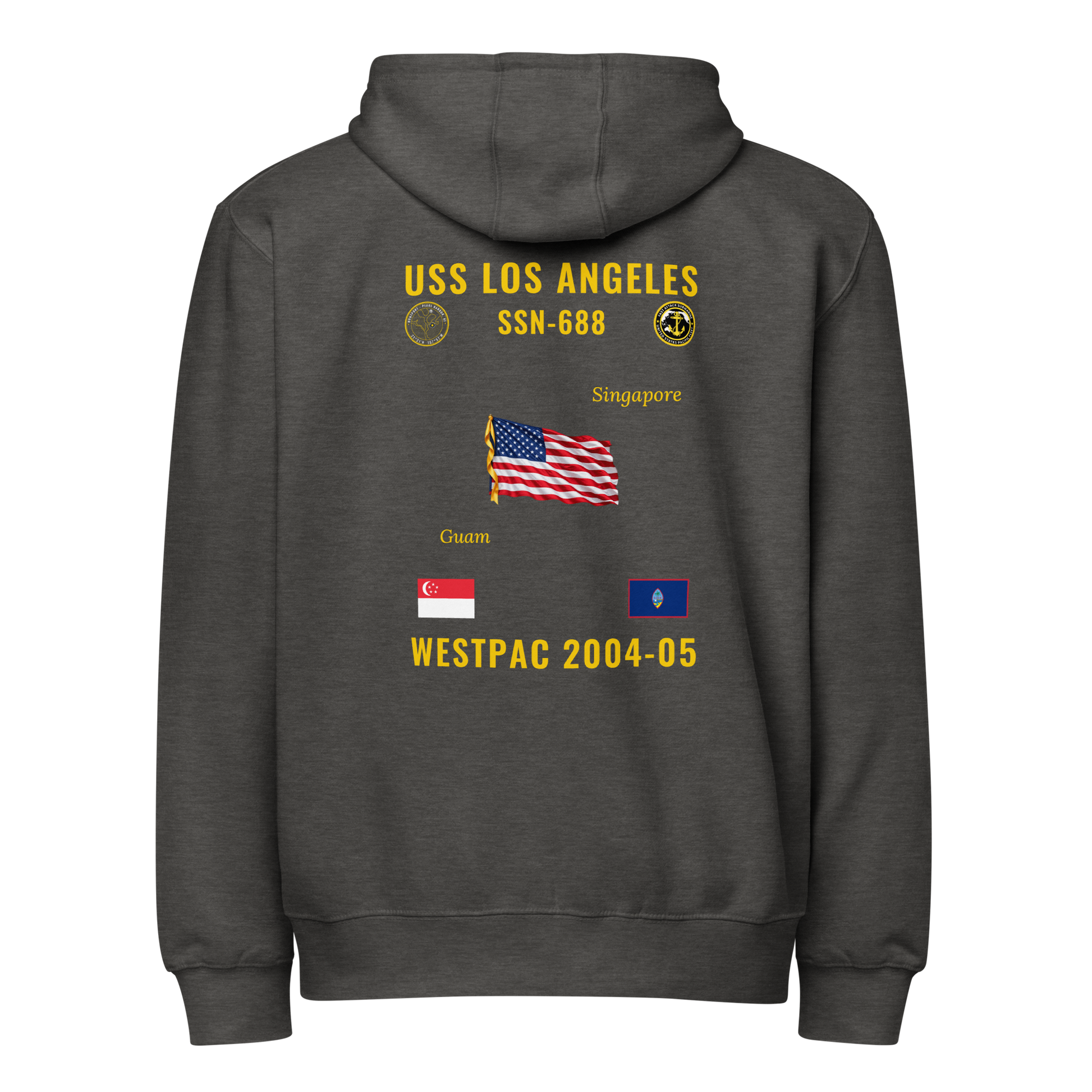 USS Los Angeles (SSN-688) 2004-05 WestPac Cruise Zip Hoodie